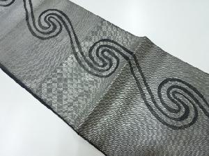 アンティーク　 紗 抽象模様織出し袋帯（材料）